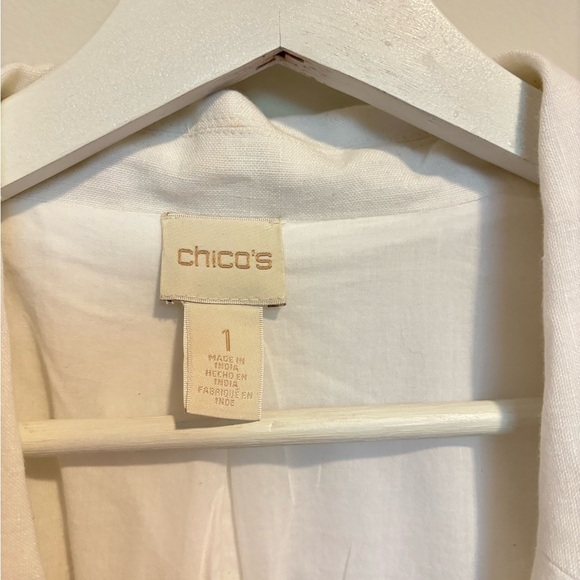 Chico's Vintage Linen Embroidered Blazer - Picture 4 of 13